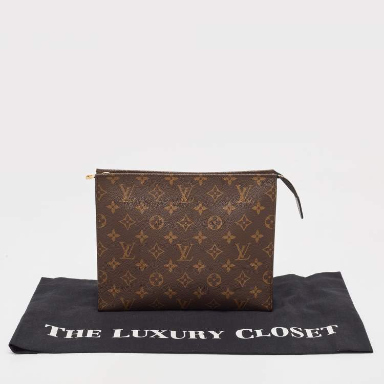 Pre Owned Louis Vuitton Monogram Canvas Toiletry Pouch 26