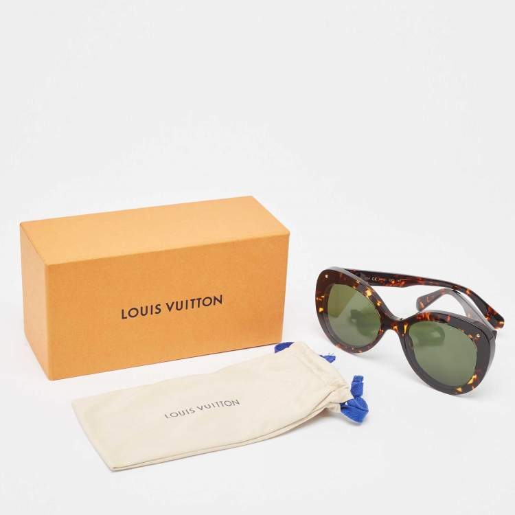 Pre Owned Louis Vuitton Brown Tortoise Z1371W Euphoria Sunglasses