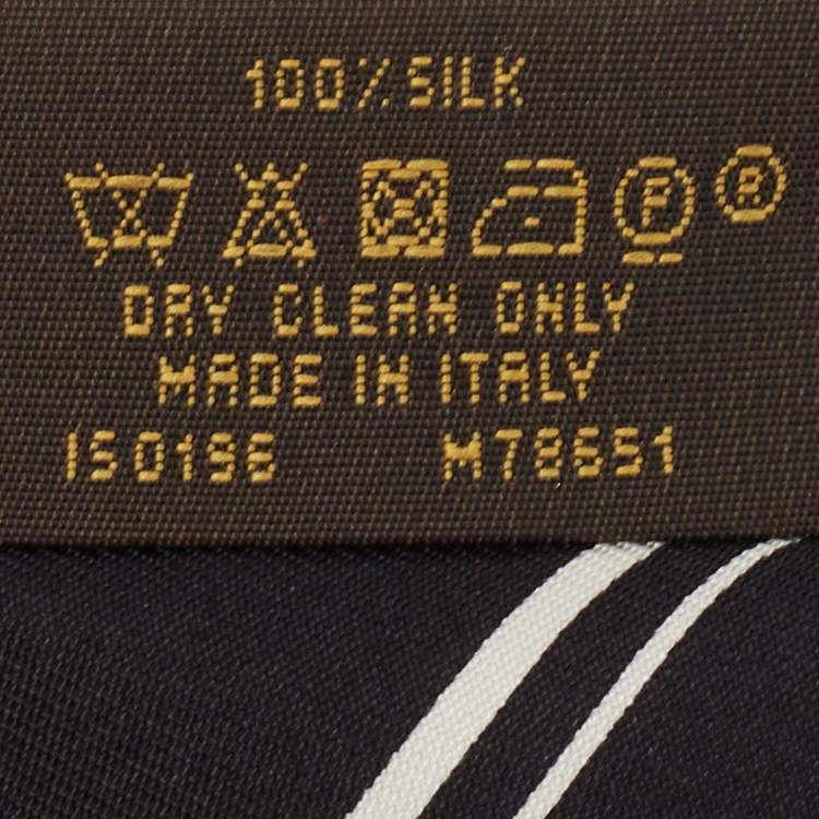 Pre Owned Louis Vuitton Black Full of Locks Silk Baby Bandeau Scarf
