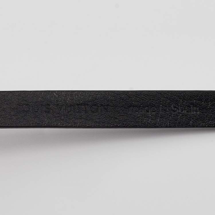 Pre Owned Louis Vuitton Neogram Leather Palladium Plated Bracelet