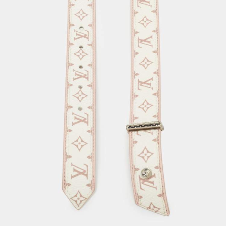 Pre Owned Louis Vuitton Pink Monogram Canvas Belt 90 CM