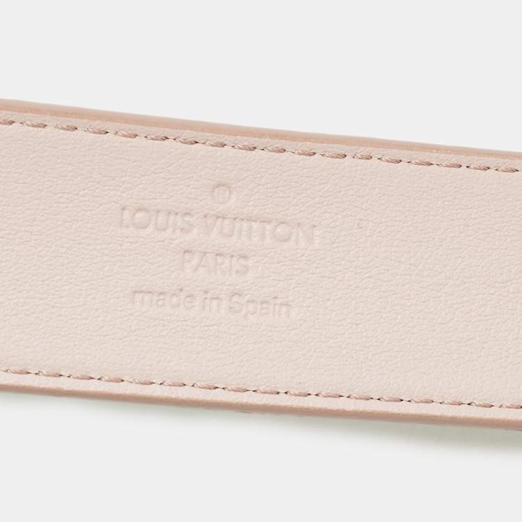 Pre Owned Louis Vuitton Pink Monogram Canvas Belt 90 CM