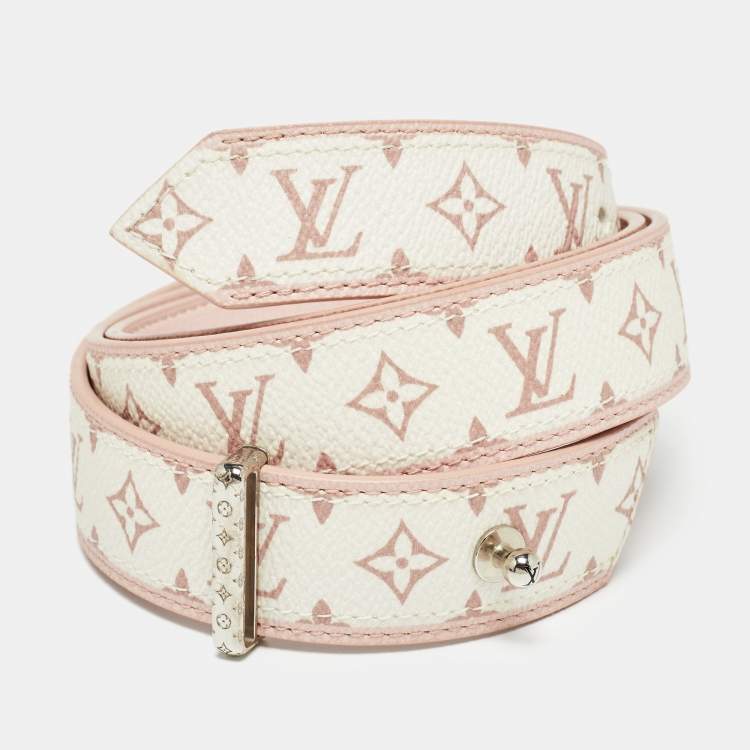 Pre Owned Louis Vuitton Pink Monogram Canvas Belt 90 CM