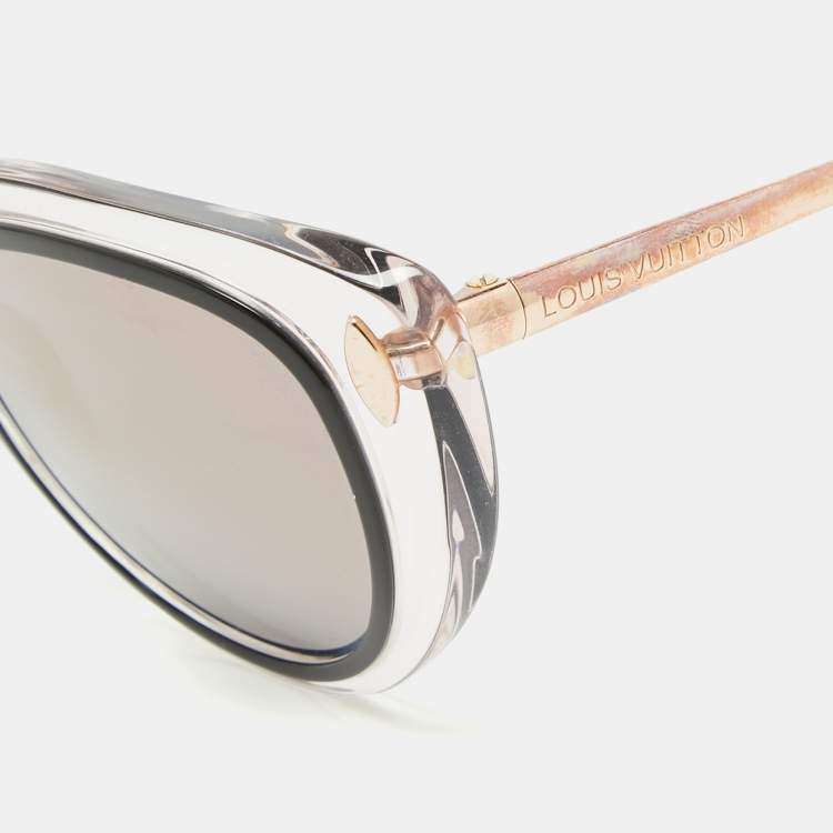 Pre Owned Louis Vuitton Black Mirrored Z0784W Willow Butterfly Sunglasses