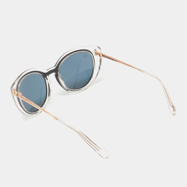 Pre Owned Louis Vuitton Black Mirrored Z0784W Willow Butterfly Sunglasses