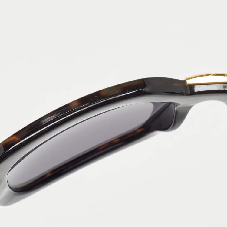 Pre Owned Louis Vuitton Brown Tortoise Z0956W La Dolce Vita Square Sunglasses