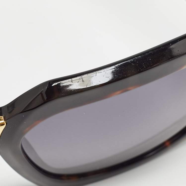 Pre Owned Louis Vuitton Brown Tortoise Z0956W La Dolce Vita Square Sunglasses