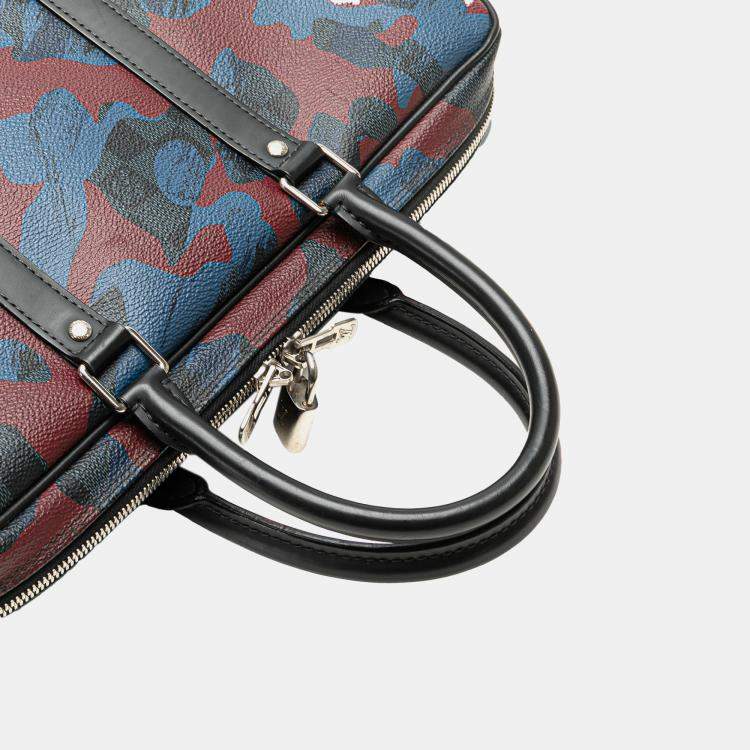 Pre Owned Louis Vuitton Blue Damier Cobalt Camouflage Porte-Documents Voyage PM