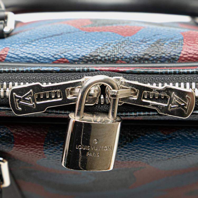 Pre Owned Louis Vuitton Blue Damier Cobalt Camouflage Porte-Documents Voyage PM