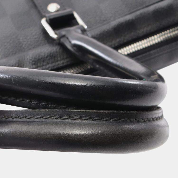 Pre Owned Louis Vuitton Black Damier Graphite Porte Documents Voyage PM