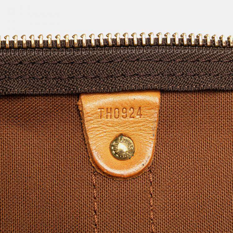 Pre Owned Louis Vuitton Brown Monogram Keepall Bandouliere 55