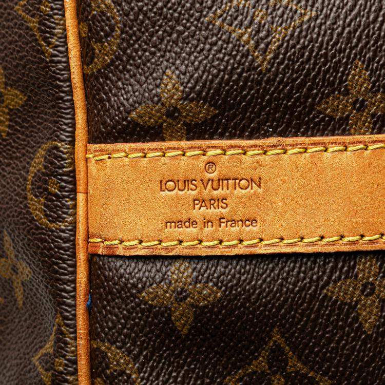 Pre Owned Louis Vuitton Brown Monogram Keepall Bandouliere 55
