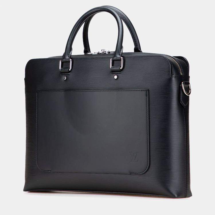 Pre Owned Louis Vuitton Black Epi Brooks Bag