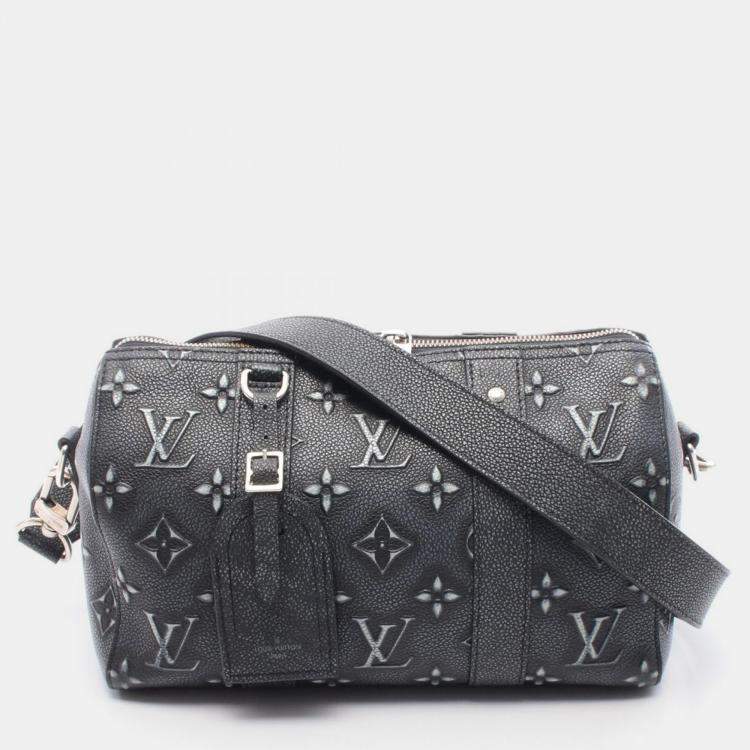 Pre Owned Louis Vuitton City Keepall Monogram Gray Leather Men’s Shoulder Bag