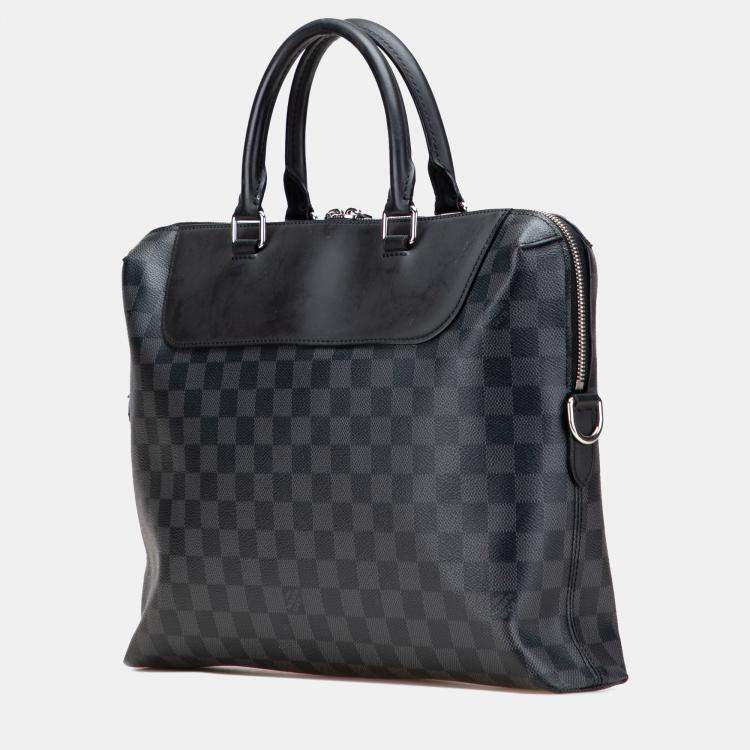 Pre Owned Louis Vuitton Black Damier Graphite Porte Documents Jour