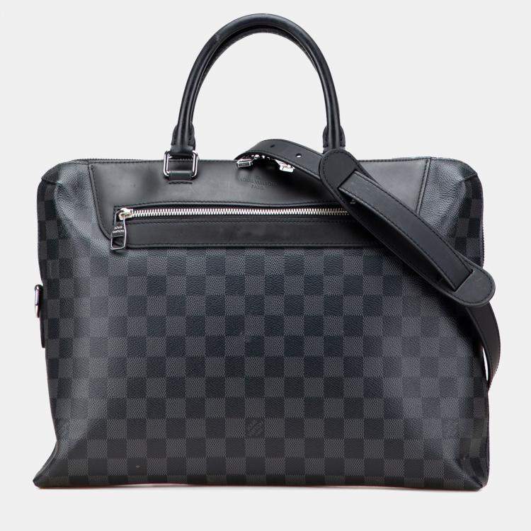 Pre Owned Louis Vuitton Black Damier Graphite Porte Documents Jour