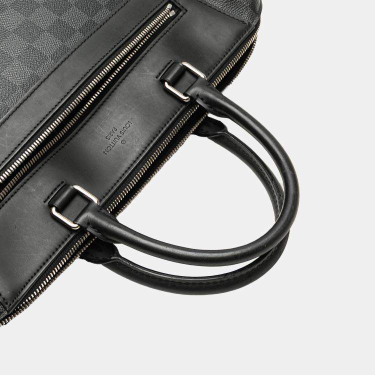 Pre Owned Louis Vuitton Black Damier Graphite Porte Documents Jour