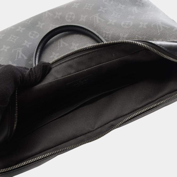 Pre Owned Louis Vuitton Black Monogram Eclipse Odyssey Briefcase