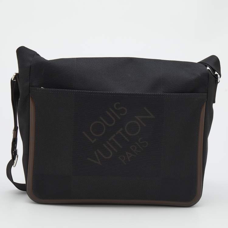 Pre Owned Louis Vuitton Black Damier Geant Canvas Messenger Bag
