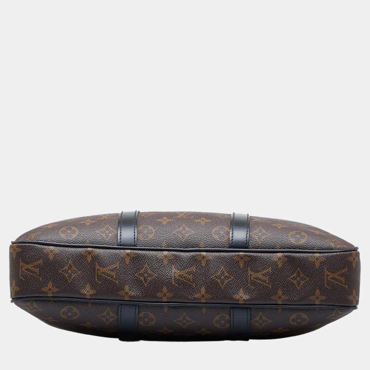 Pre Owned Louis Vuitton Brown Monogram Macassar Porte Documents Voyage