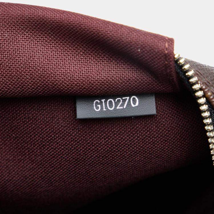 Pre Owned Louis Vuitton Brown Monogram Macassar Porte Documents Voyage