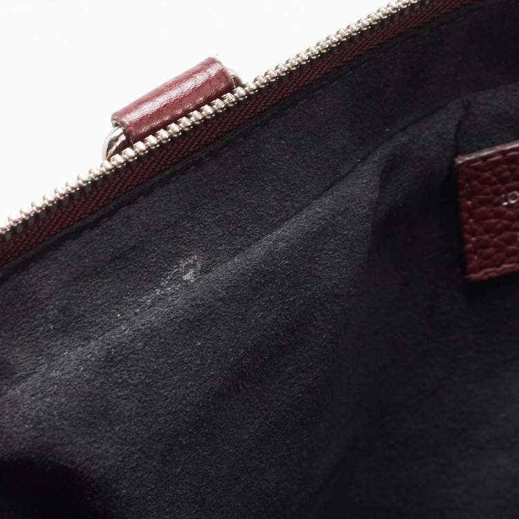 Pre Owned Louis Vuitton Burgundy Taurillon Leather Armand Briefcase Bag