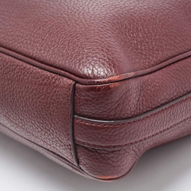 Pre Owned Louis Vuitton Burgundy Taurillon Leather Armand Briefcase Bag