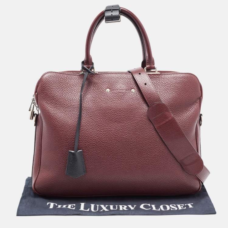 Pre Owned Louis Vuitton Burgundy Taurillon Leather Armand Briefcase Bag