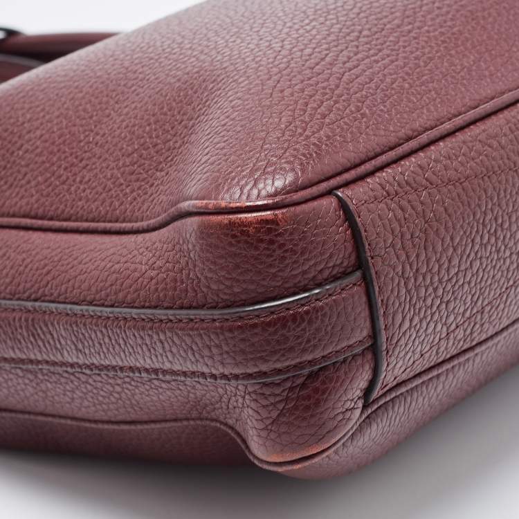Pre Owned Louis Vuitton Burgundy Taurillon Leather Armand Briefcase Bag