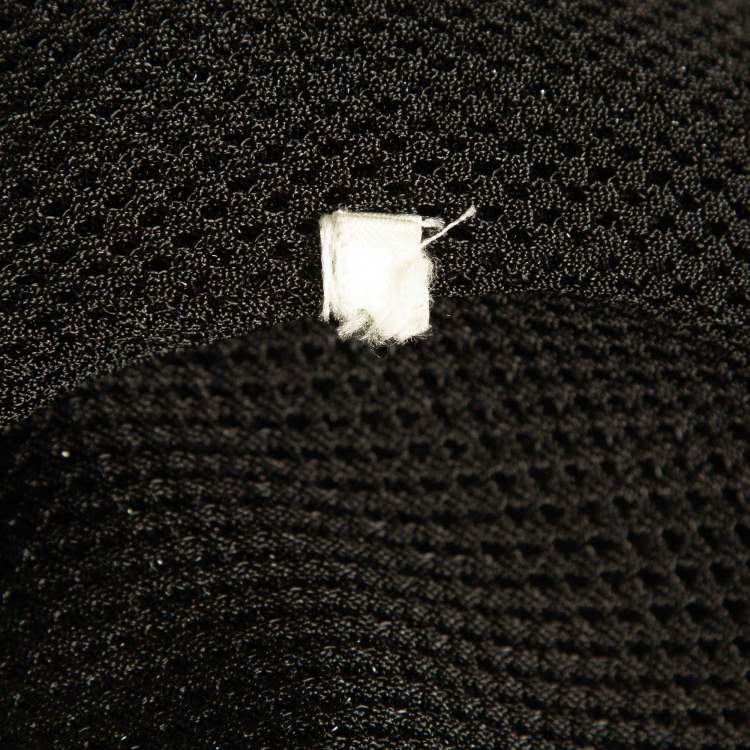 Pre Owned Louis Vuitton Black Lurex Knit Metallic Badge Detail Shorts L