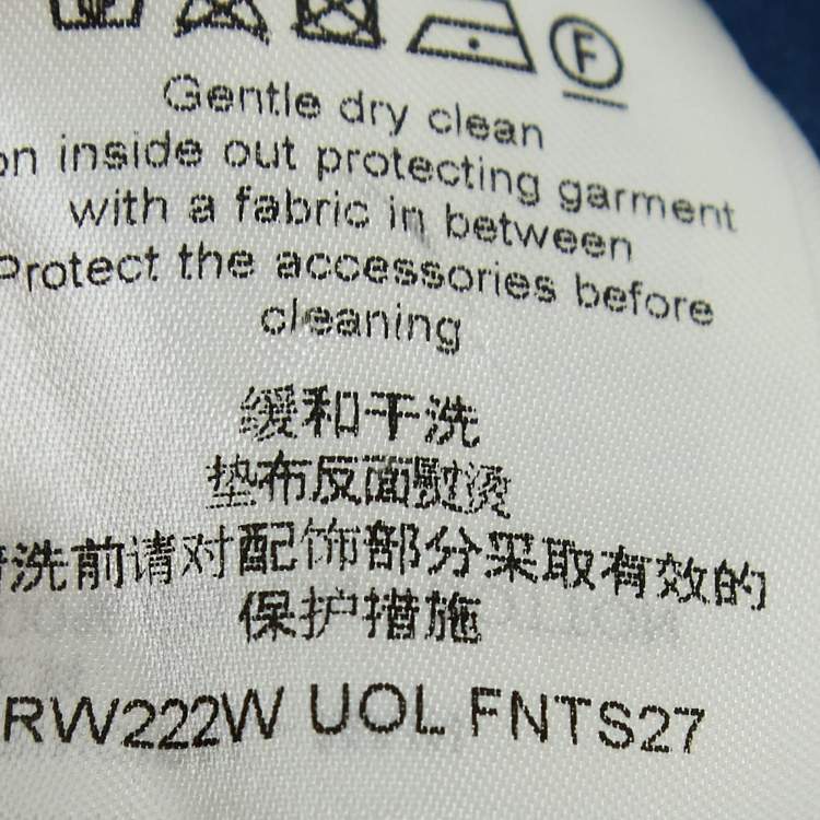 Pre Owned Louis Vuitton Navy Blue Applique Cotton Jersey T-Shirt M