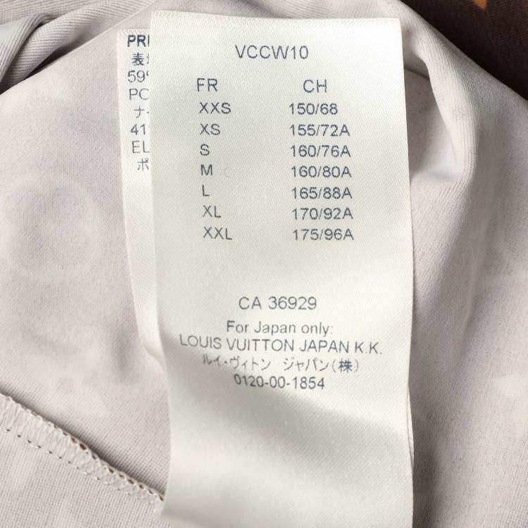 Pre Owned Louis Vuitton Brown Monogram Print Jersey Top S