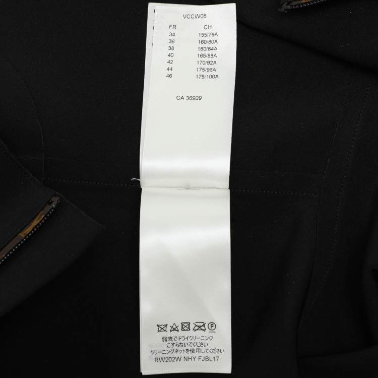 Pre Owned Louis Vuitton Black Jersey Peplum Top S