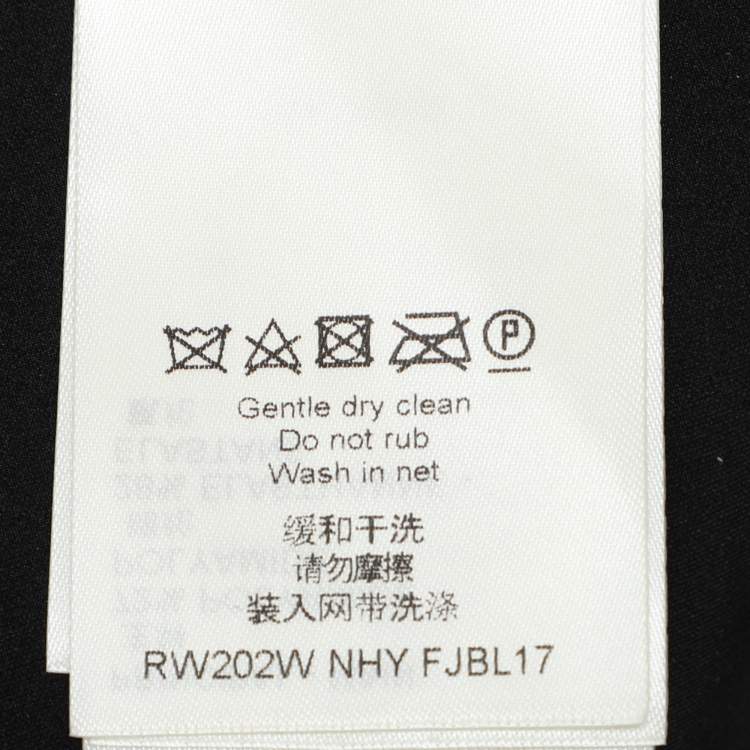 Pre Owned Louis Vuitton Black Jersey Peplum Top S