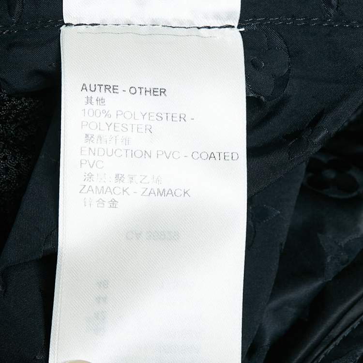 Pre Owned Louis Vuitton Black Monogram Synthetic Hooded Windbreaker M