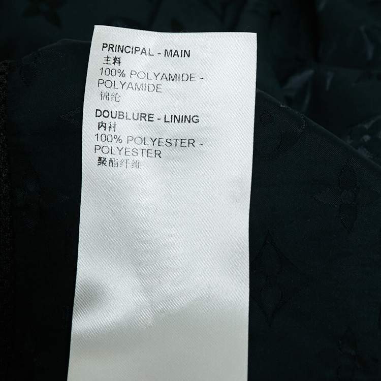 Pre Owned Louis Vuitton Black Monogram Synthetic Hooded Windbreaker M