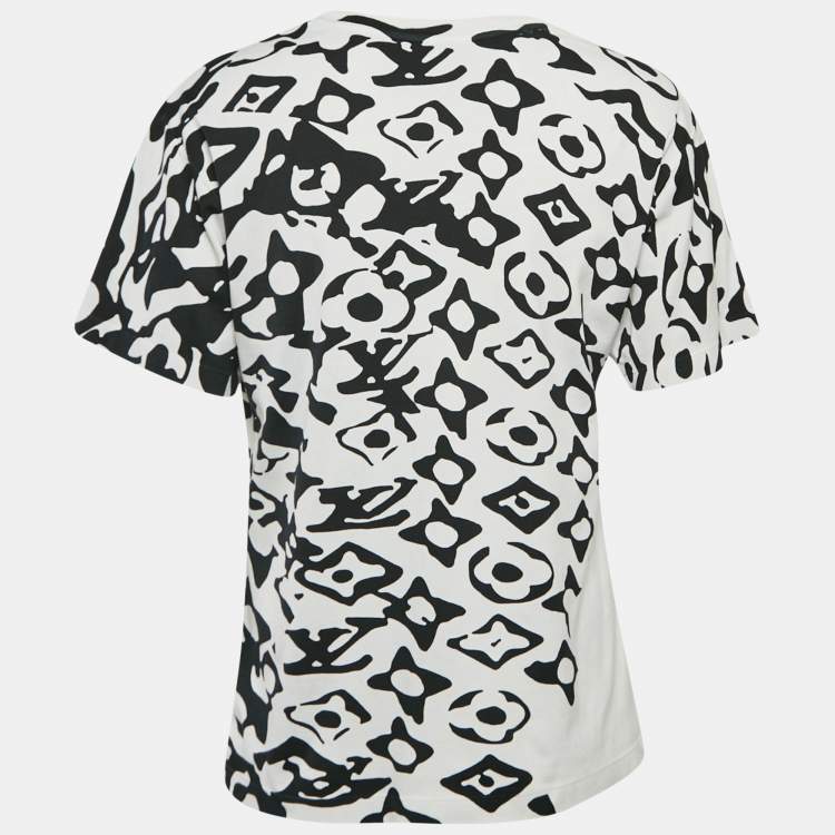 Pre Owned Louis Vuitton X Urs Fischer Grey Printed Jersey T-Shirt S