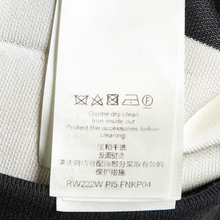 Pre Owned Louis Vuitton Black Striped Logo Knit Jogger Pants S 