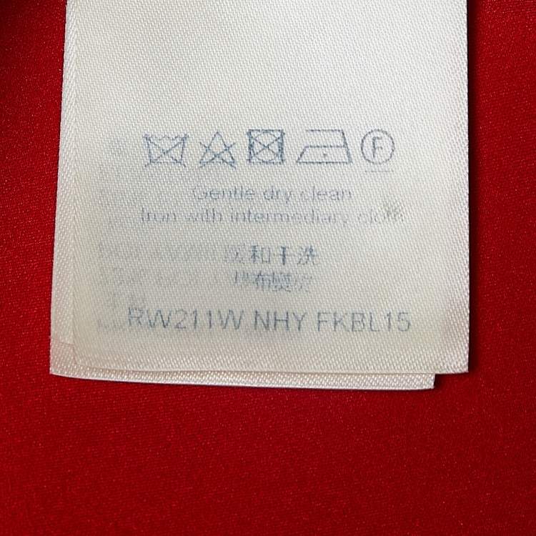 Pre Owned Louis Vuitton Red/Black Colorblocked Neoprene Flared Top S