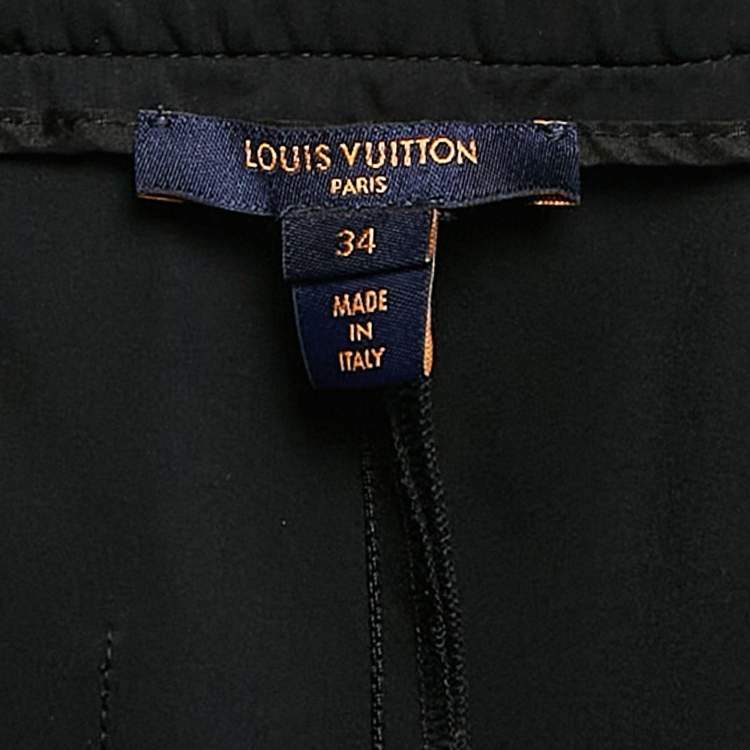 Pre Owned Louis Vuitton Black Technical Jersey Jogger Pants S