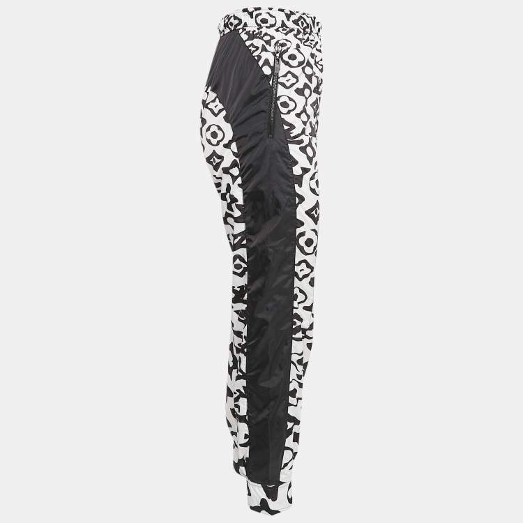 Pre Owned Louis Vuitton X Urs Fischer Black/White Monogram Print Synthetic Joggers S