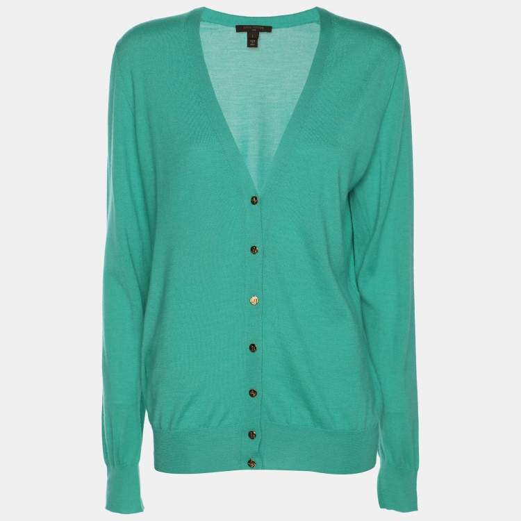 Pre Owned Louis Vuitton Green Fabric Sweater L