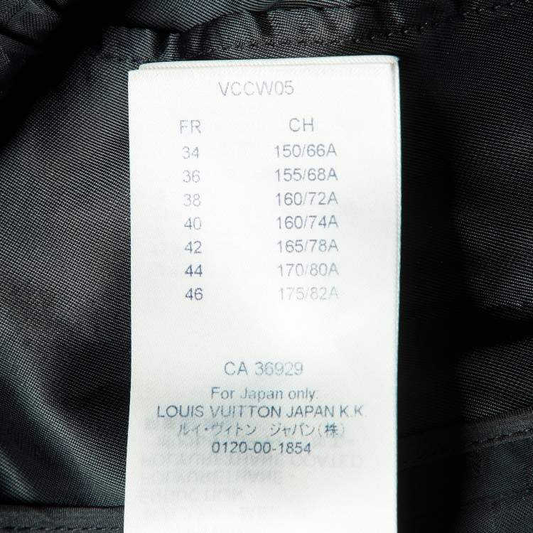 Pre Owned Louis Vuitton Black Monogram Crepe Straight Leg Trousers M