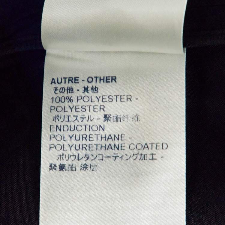 Pre Owned Louis Vuitton Black Monogram Crepe Straight Leg Trousers M