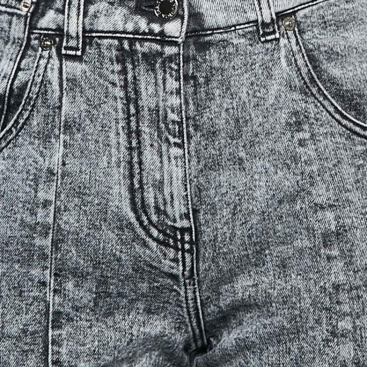 Pre Owned Louis Vuitton Grey Denim Skinny Jeans M Waist 28"