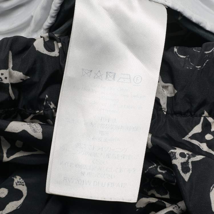 Pre Owned Louis Vuitton Black Stencil Effect Monogram Print Nylon Shorts M