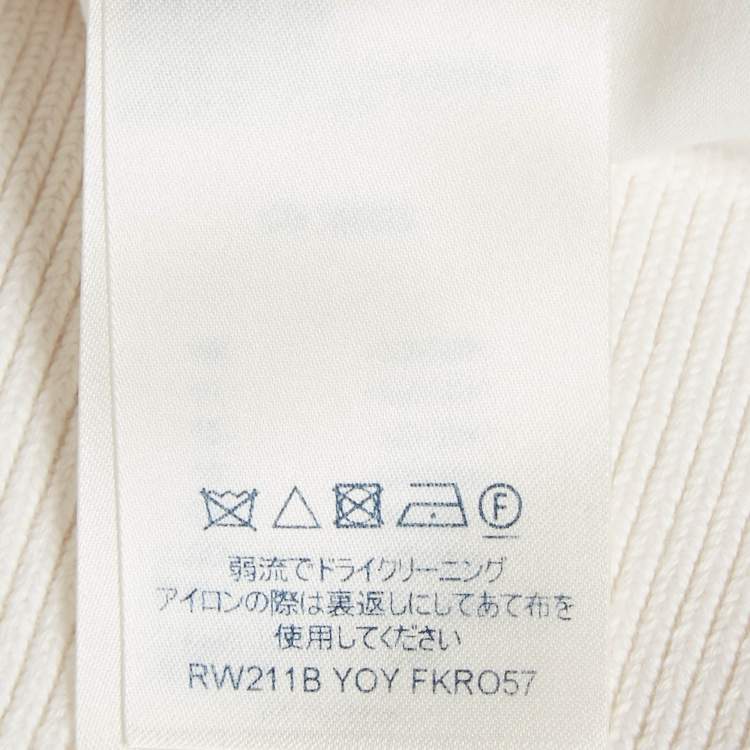 Pre Owned Louis Vuitton White Cotton Utility Mini Dress S