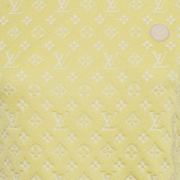 Pre Owned Louis Vuitton Multicolor Logo Jacquard Jersey T-Shirt L