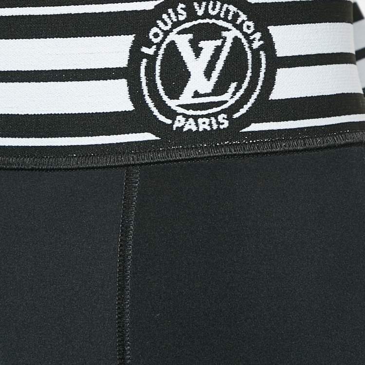 Pre Owned Louis Vuitton Black Technical Jersey Flared Pants M