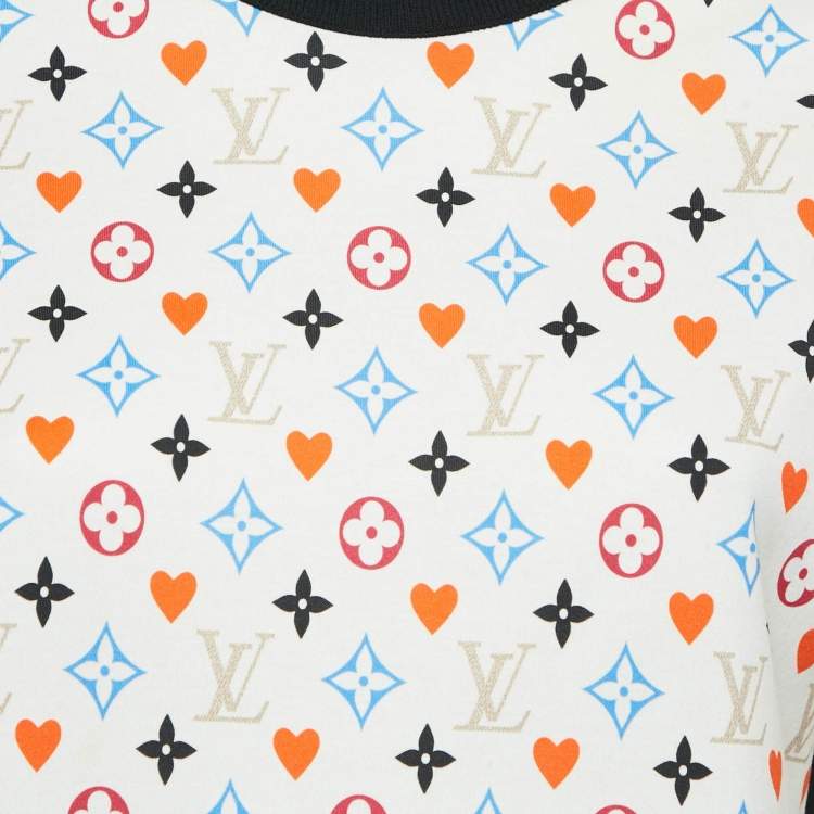 Pre Owned Louis Vuitton Multicolor Monogram Game On Print Cotton T-Shirt M